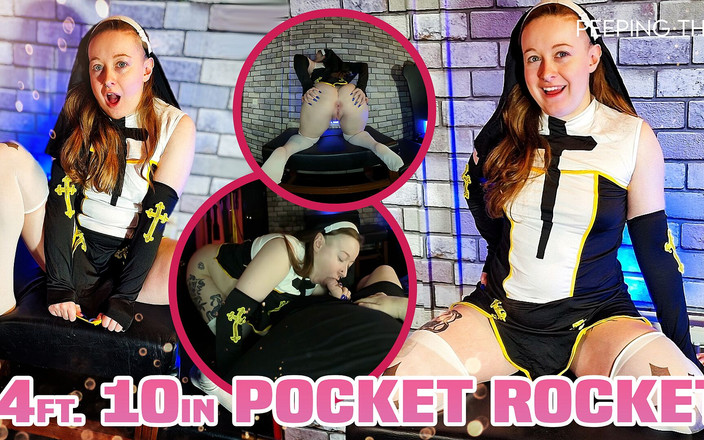 PeepingThom: Ruby Lixxx v červeném pokoji - Jeptiška Toho! s kapesní raketou 4ft10