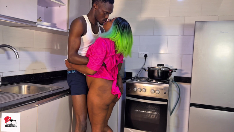 PornTone: House Wife Flooded the Kitchen with Her Squirt