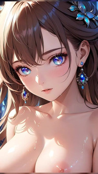 Dream Reflections: a Beautiful Young Woman with Iridescent Eyes