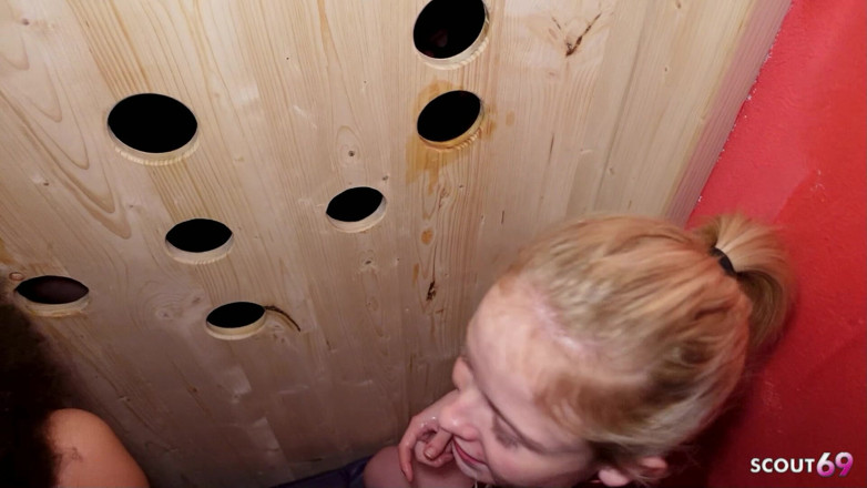 Scout69: 독일 생강과 라틴계 십대와 낯선 사람과 함께하는 Gloryhole Challange
