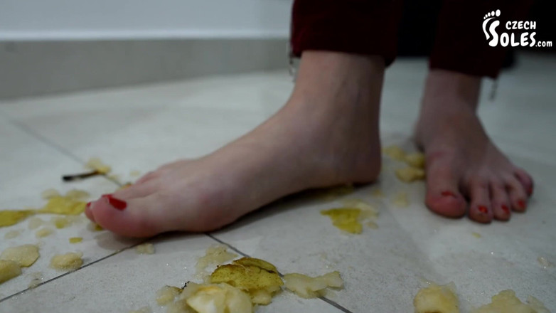 Czech Soles - foot fetish content: Fruit crushing and foot licking