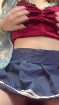 Hana Sexy in College Skirt Outfit Perfext Body Good Ass