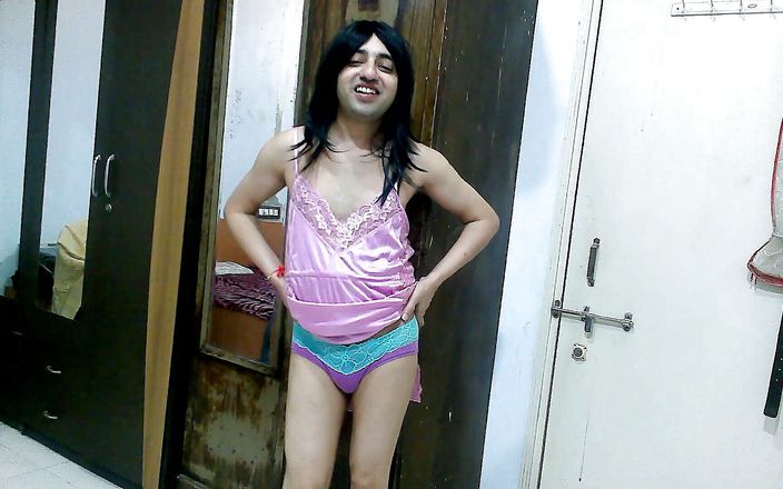 Cute &amp; Nude Crossdresser: Hot and sweet sissy crossdresser femboy Sweet Lollipop in a...