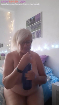 Ms Fina Mastubates with a Cucumber! She Is a Slut! Crazy Woman!