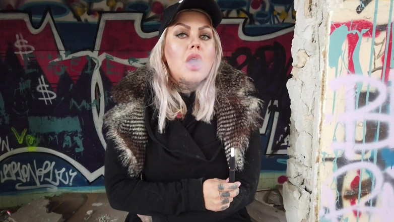 Fetish videos by Alex: Blonde lady smokes an electronic cigarette