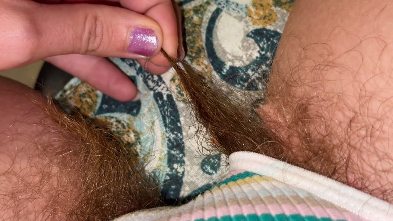 Cuteblonde666: Rakaman dekat rambut super tebal dan panjang plussy