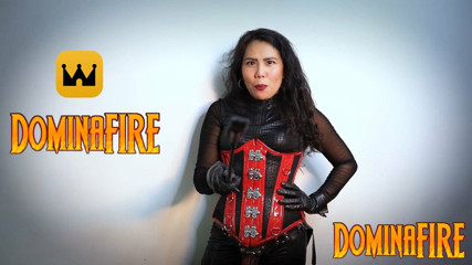 DominaFireOfficial: Latex Sissy Face Fucked