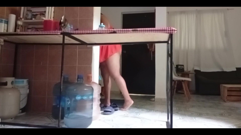 Karmicoxv: Karmica MILF BBW Chubby Mexican in the Kitchen