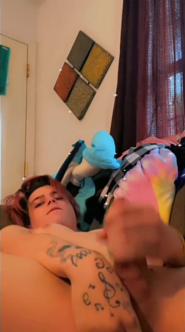 Grey goddess studios: Cumming on the couch