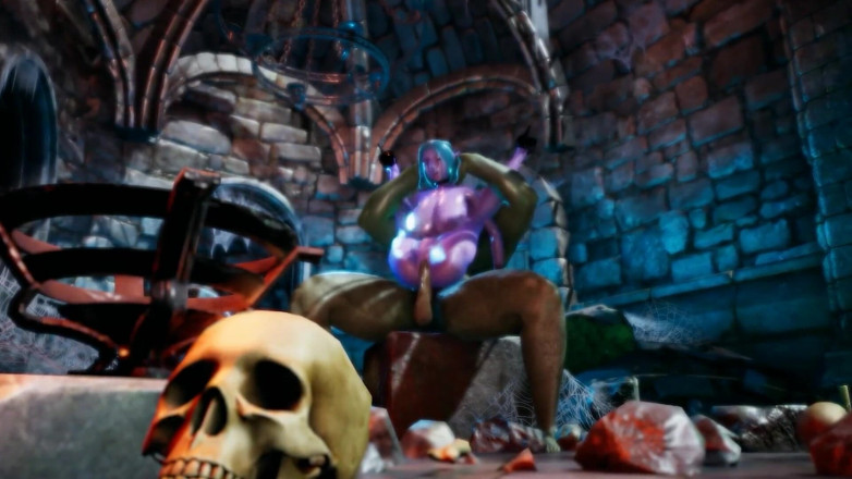 Honey Bttch: Slutty dark elf needs orc cock