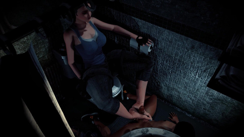 3DHentaiBeauties: Jill Uložit sezení nohou v místnosti