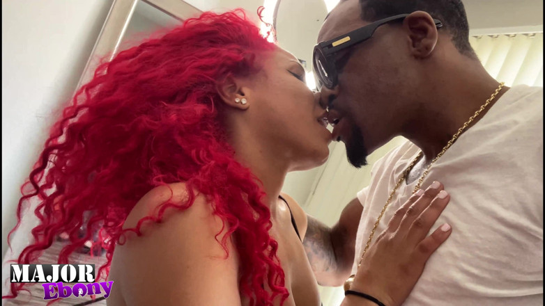 Major Ebony: Redhead Barbie Squirts While Fucking BBC!