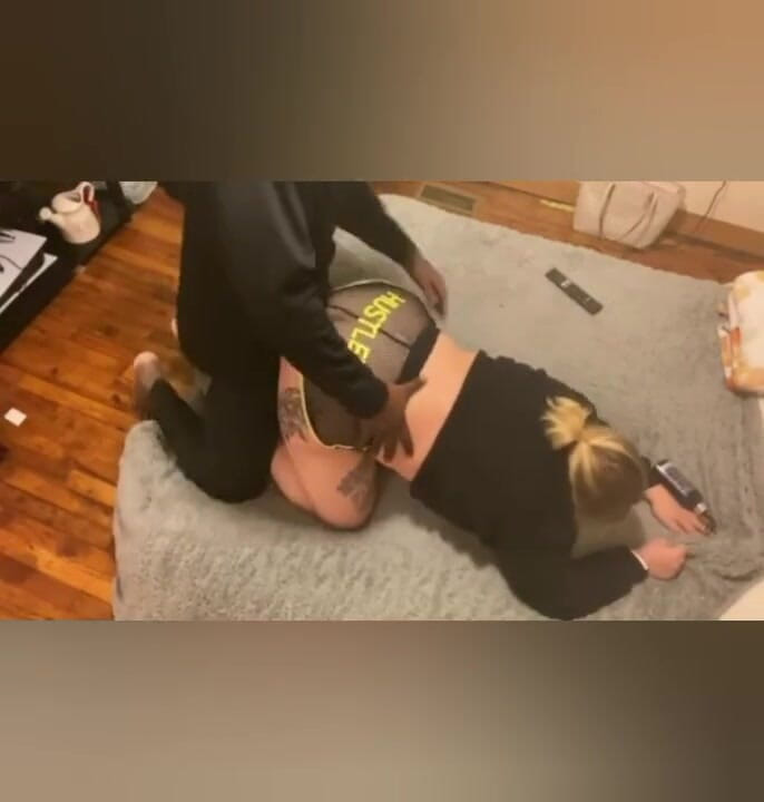 BootyCakez: Creampied while wearing her hustler booty shorts