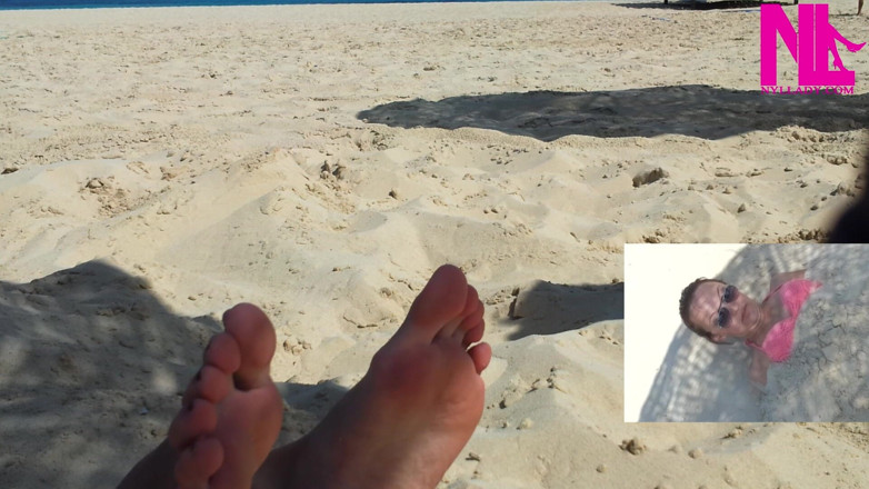 Nyllady: Me Being Tickled on My Feet on the Beach