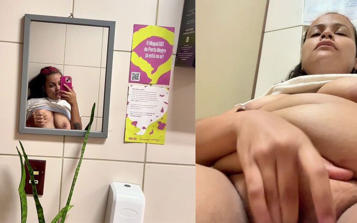 Cutiepiie Chubby: Riskabelt offentligt badrum fitta spela