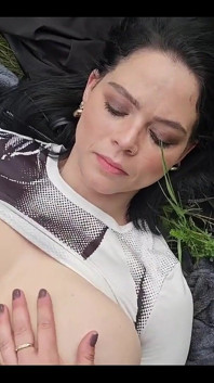 Smoking on the Grass and Show My Boobs on the Sun Video 9 Minutes