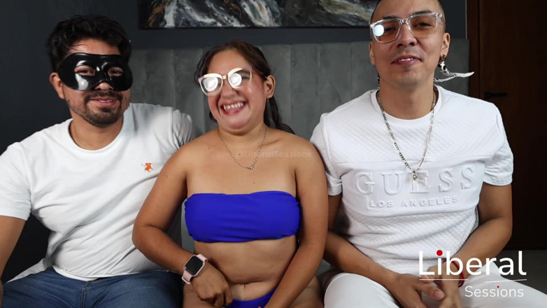 Liberal Sessions: Trick or Treat! Petite Girl Gets Two Cocks
