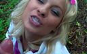 German Porn: Beautiful blonde does outdoor blowjob
