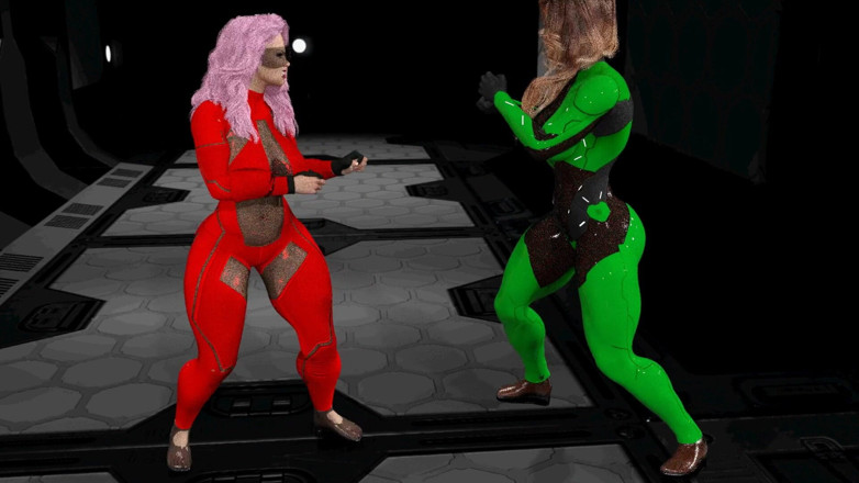 Custom Fantasy Productions: Epic scifi girlfight