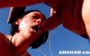 Amaraw: 性感的青少年女同性恋者在Elodie被肛交之前舔阴