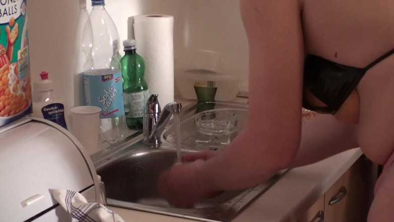 Femdom Austria: Tidying with feather duster