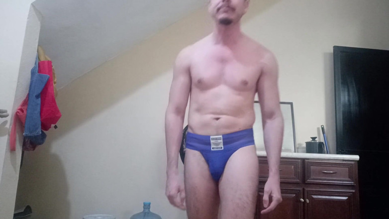 Tabasco Jake: Handsome White Latino Working Out in Jockstrap