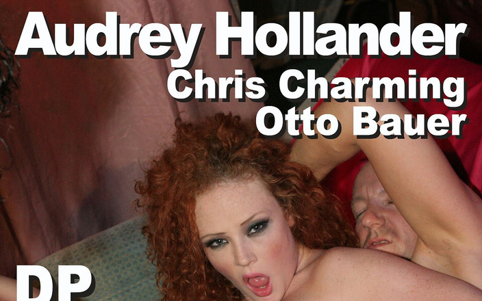 Edge Interactive Publishing: Audrey Hollander и Chris Charming и Otto Bauer двойное проникновение A2 M с двойным камшотом на лицо