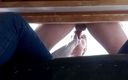 Couple JG: Blowjob on the table view from below