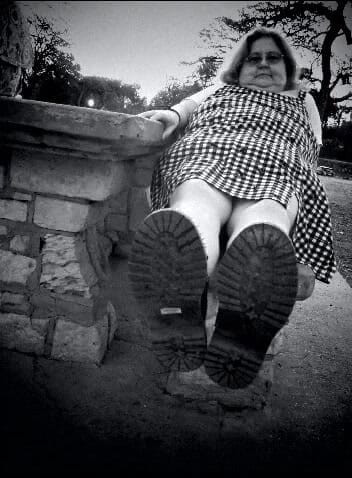 BBW nurse Vicki adventures with friends: Warthogs outfit Spike boot vs fun photos set into a...