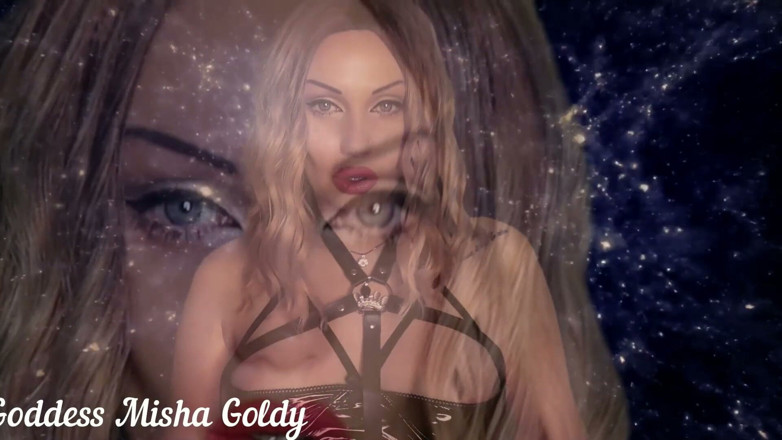 Goddess Misha Goldy: Förtrollande ASMR &amp;ögonkontakt! Jag sätter på din mentala kyskhet! JOI