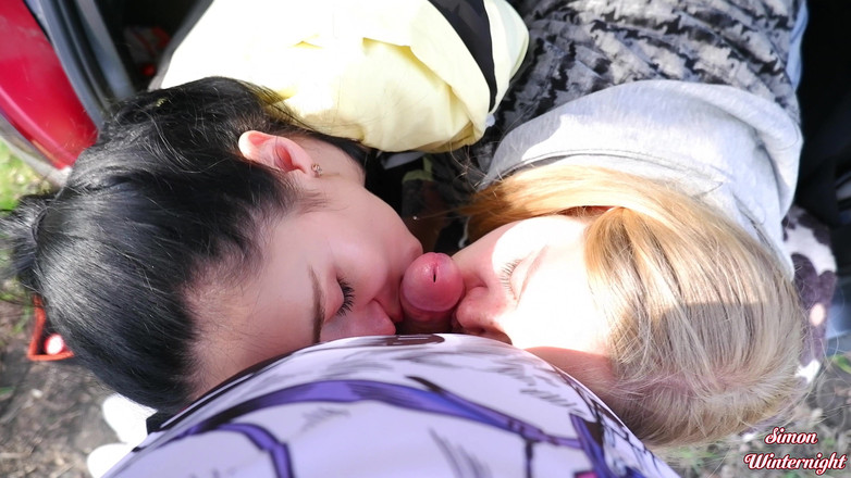 YSP Studio: Dvě sexy porno modelky mě vykouraly v kufru auta