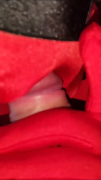 Zentai Deadpool girl costume blowjob