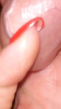 My Stepsister's Hand Is Covered in Precum and Then Thick Cum