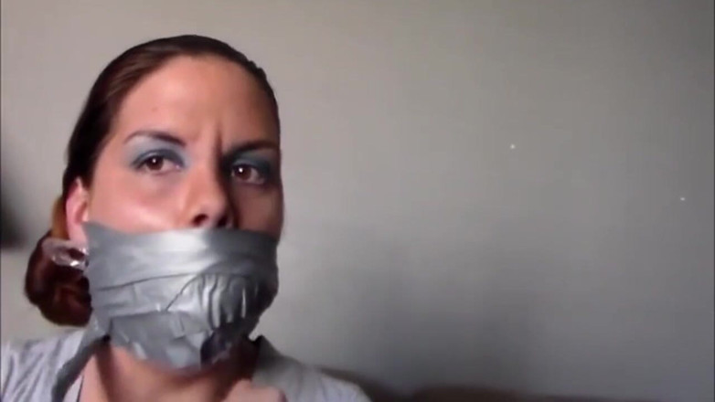 Selfgags classic: Sock stifled gag talk!