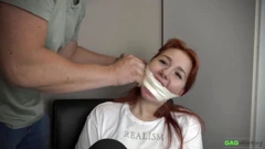 Red Foxy - Microfoam tape gagged by Gag Attack! | Faphouse