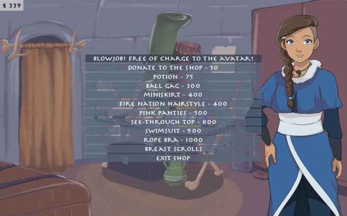 Cartoon Play: Four elements trainer part 9 (Book 1 water) (Slave route)