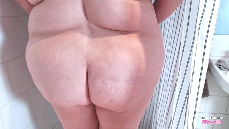 BBW_Wife: Watch Aunty's Hairy Pussy Piss in the Shower (big Tits Ass...