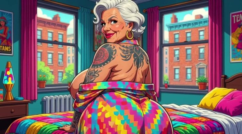 Huge Boobs: Sexy ai babička doma