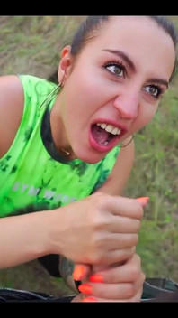 I Made My Fitness Trainer Suck My Fat Cock and Cum All Over Her Face