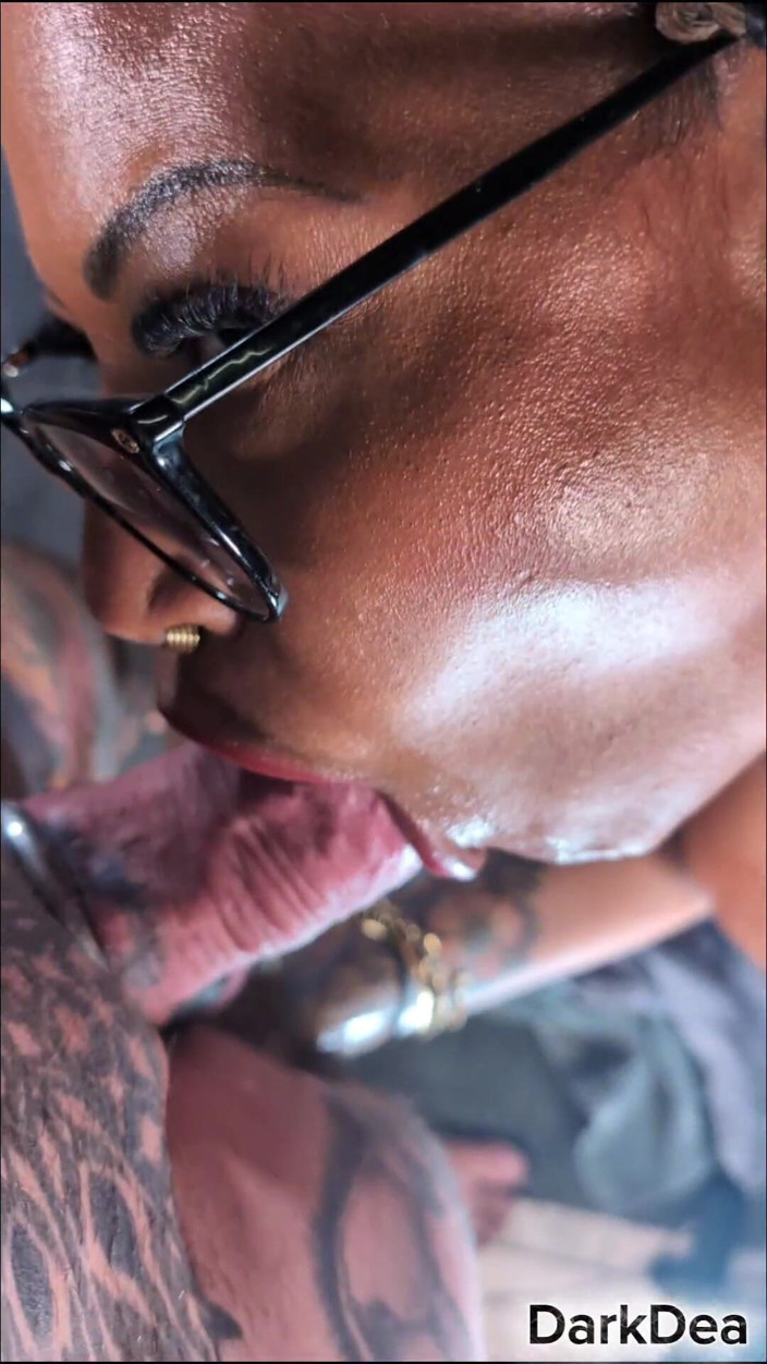 Dark Dea: Nympho Dolly Slut with 'giant Boobs' Sloppy Deep Blowjob a Bwc