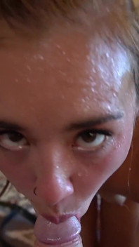 Dripping sweat for sex and sticky cumshot