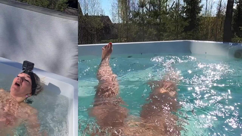 LC couple: Симпатичная милфа с ее любимой игрушкой в джакузи Перед кулисами, как видео было сделано