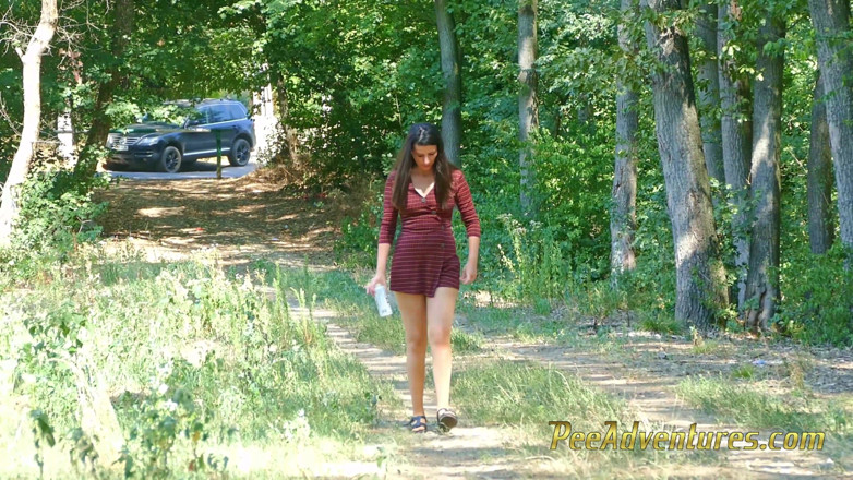 Pee Adventures: Changing wet clothes outdoor and desperate to pee