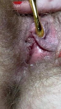 New Toy Testing Big Clit Orgasm Hairy Pussy