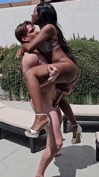 Outdoor Fuck and Incredible Blowjob From Mocha Menage