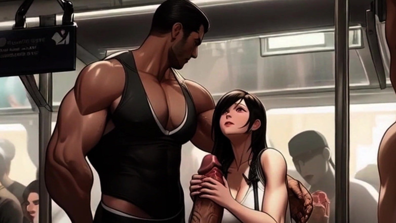 Spicy Toons: Tifa Meets a New Penis on the Train
