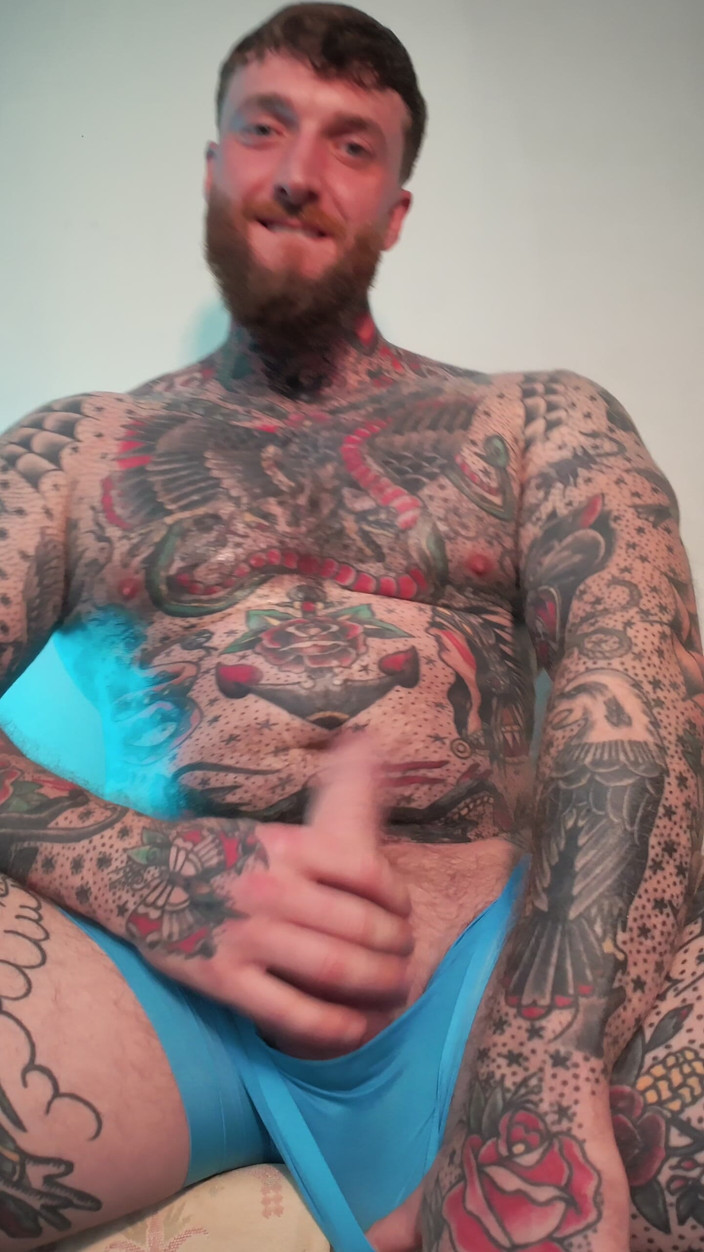 Tattooed Dom: Tattooed Dom Worship Cumshot POV