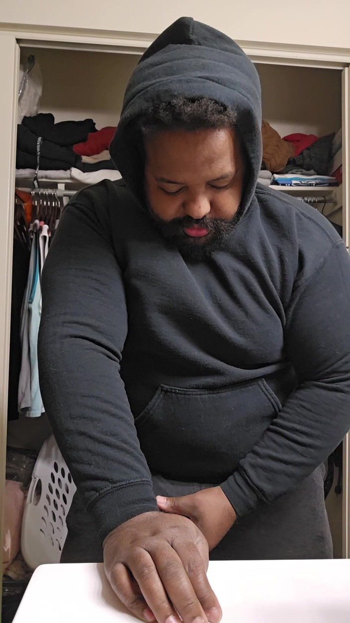Eddie Venezuela: Thick Bearded Stepdaddy Blows Load Through Pajama Pants
