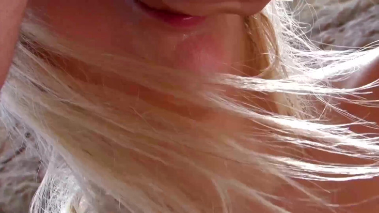 Public Entertainment: Super hot blonde milf gets sprayed with a hot load...