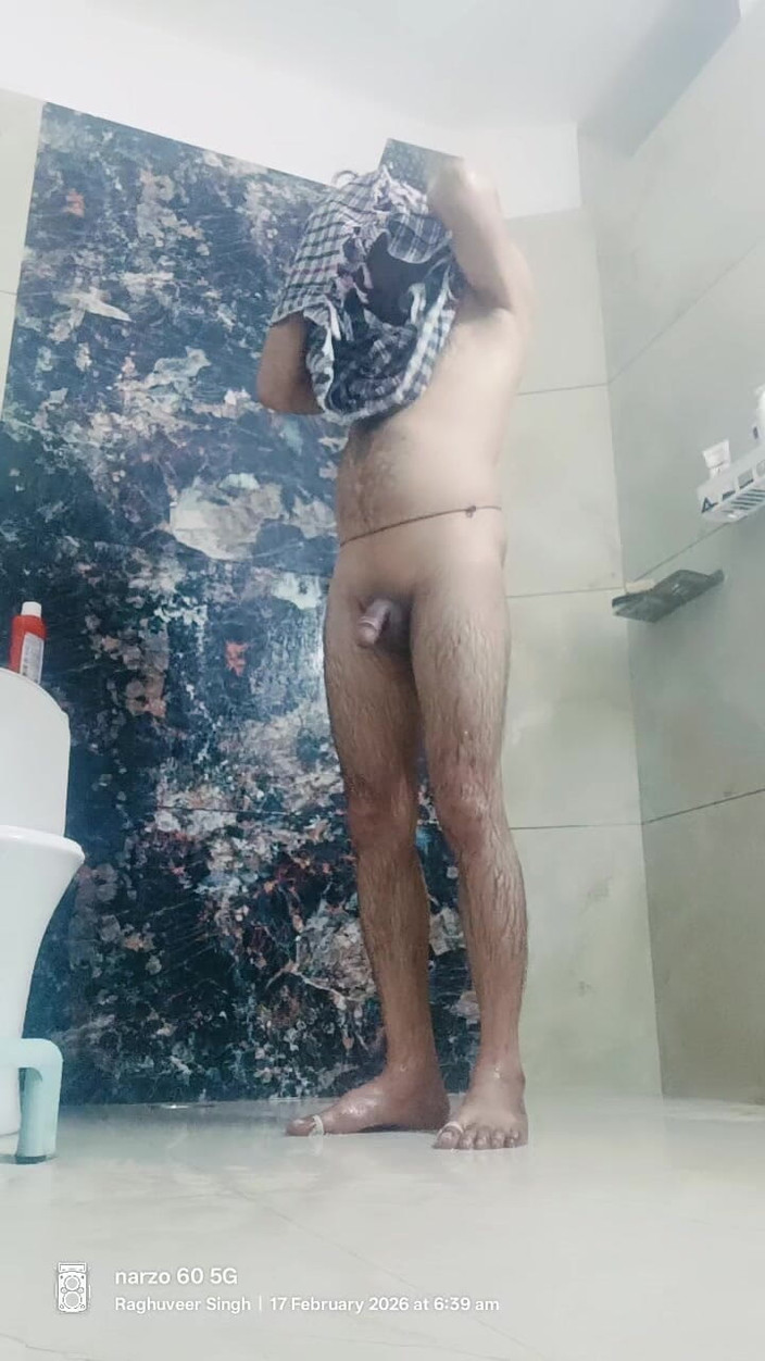 Rajasthani-old-lover: Reifer desi-mann duscht